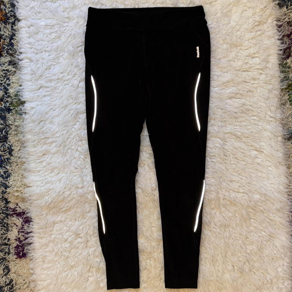 Reebok Mid-Rise Play Dry Running Tights, Size M